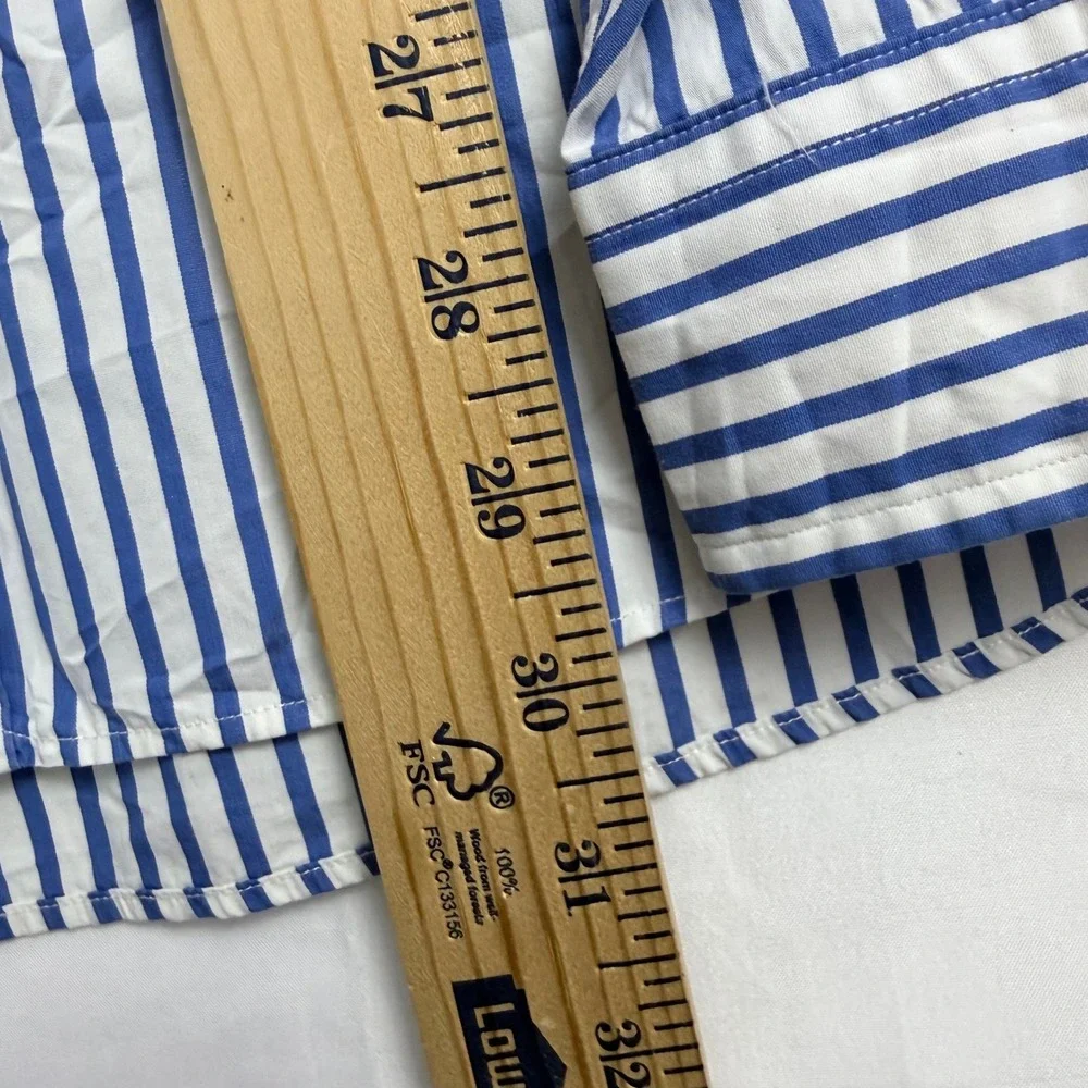 Ralph Lauren Button Down Shirt Mens XL Blue White Stripe Preppy Old Money Ivy